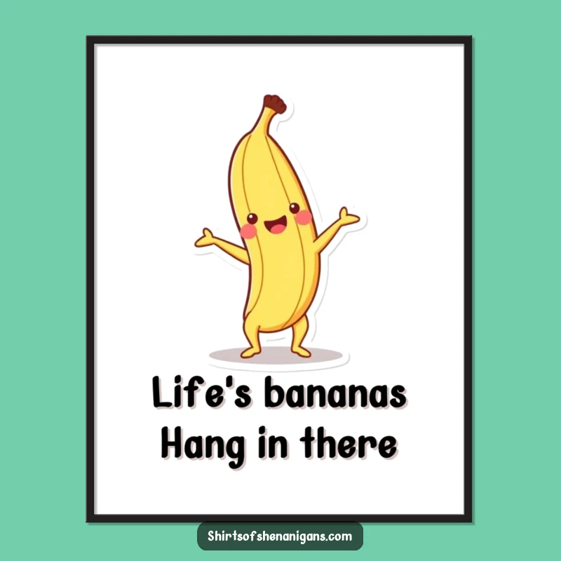 Free Printable Banana Handstand Art - Funny Downloadable Decor for a Cheerful Space