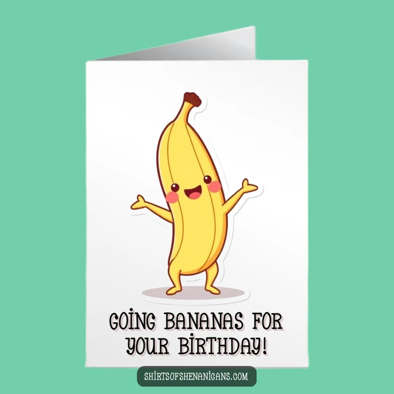 Free Printable Banana Handstand Birthday Card - Funny Upside Down Downloadable Gift