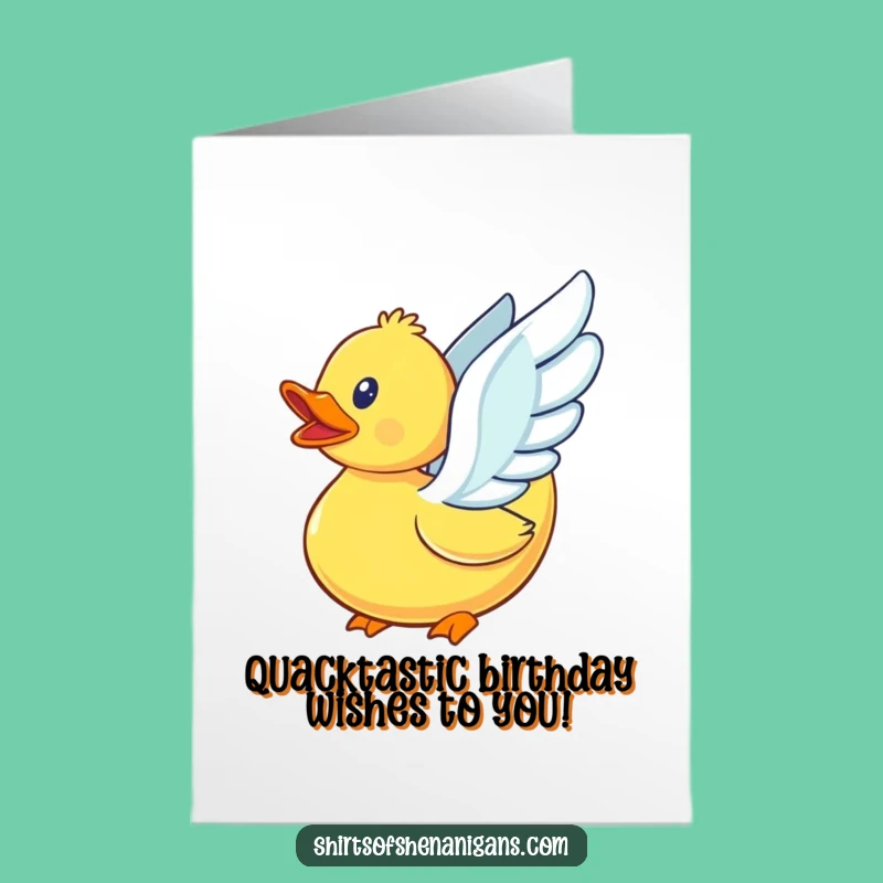 Free Printable Birthday Card: Flying Duck - Hilarious Downloadable Gift for a Joyful Celebration!