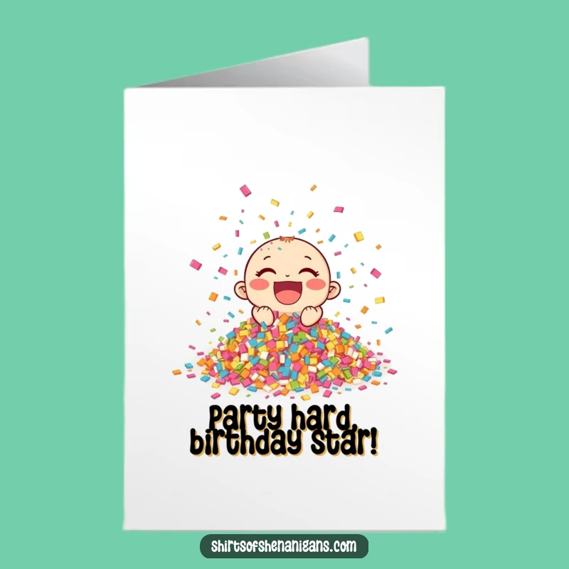 Free Printable Birthday Confetti Card: Giggling Celebration Downloadable Gift