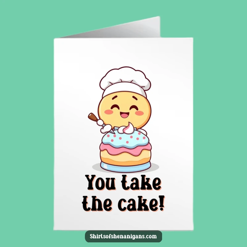 Free Printable Congrats Card: Donut Chef Overjoyed Frosting Downloadable Gift