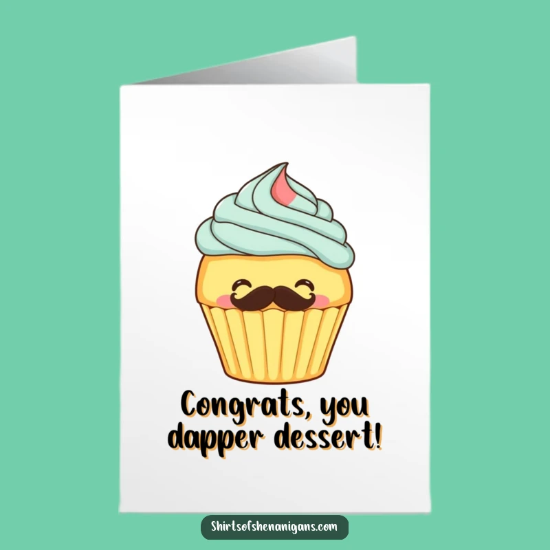 Free Printable Congrats Card: Giggling Cupcake - Playful Achievement Downloadable