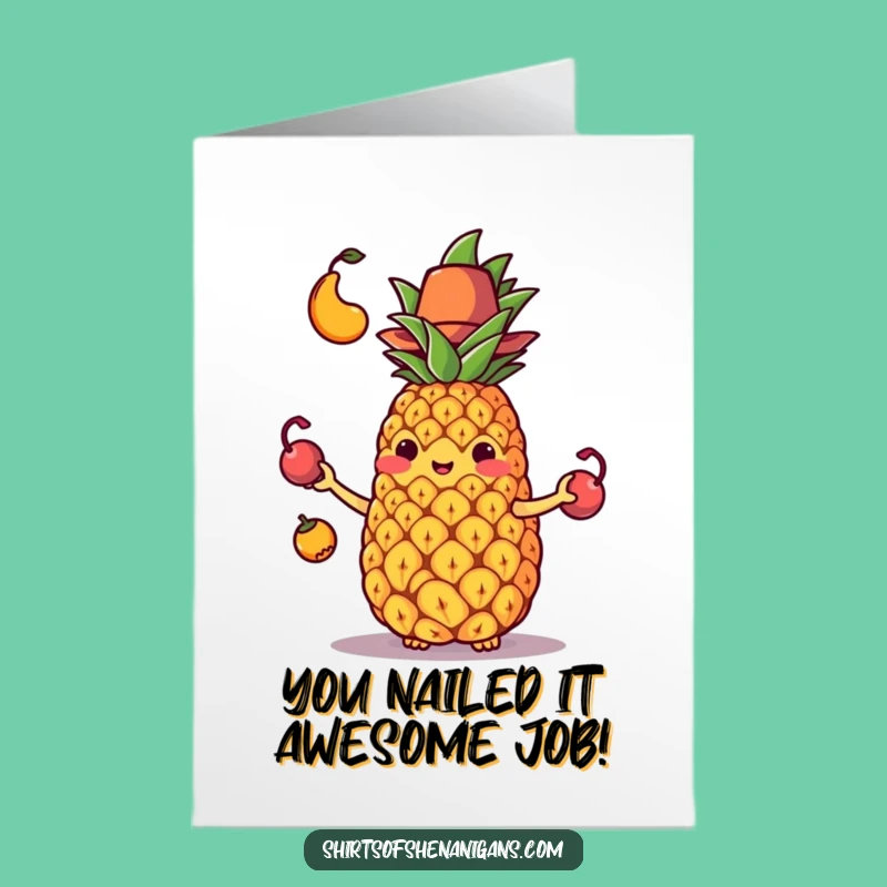 Free Printable Pineapple Congratulations Card - Funny Downloadable Surprise for Big Wins