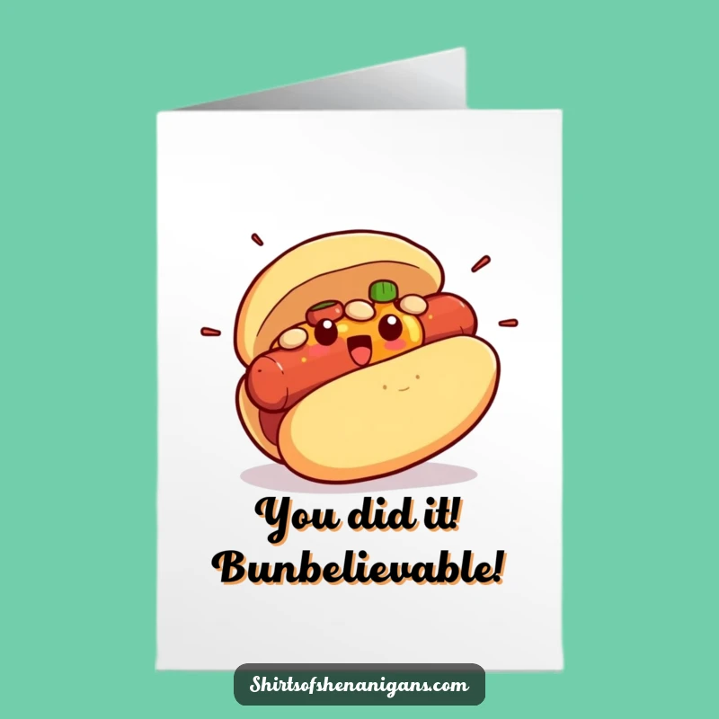 Funny Hot Dog Congratulations Card Free Printable: Condiment Explosion Downloadable Gift