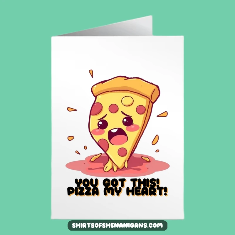 Funny Pizza Congrats Card Free Printable: Escaping Success Downloadable Gift