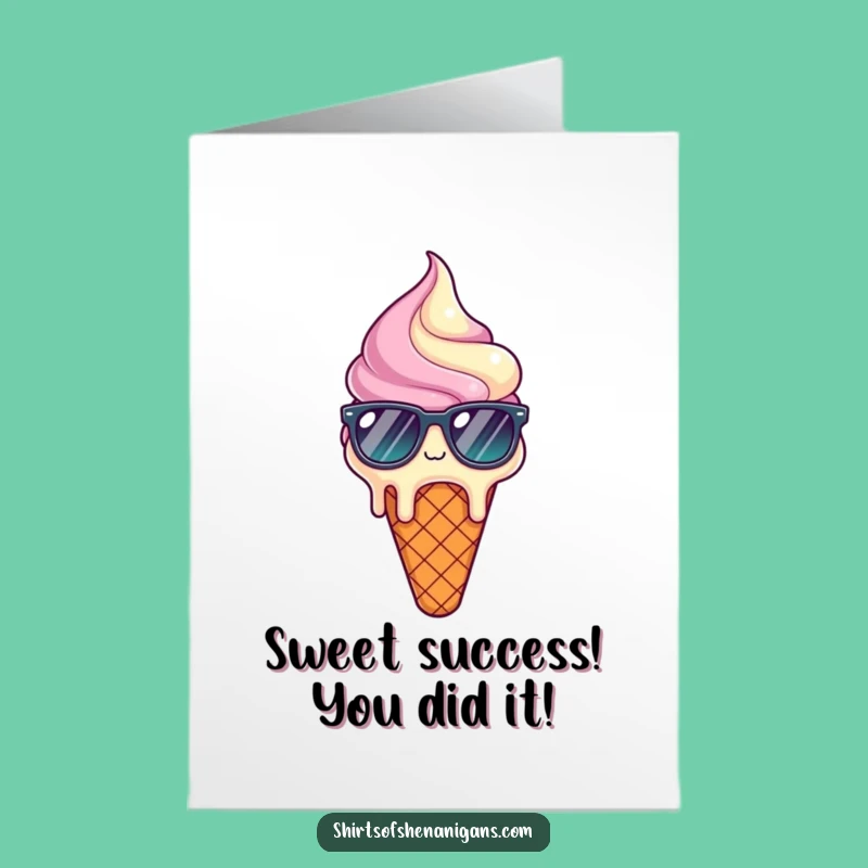 Free Printable Melting Ice Cream Congrats Card - Funny Cool Downloadable for Major Wins