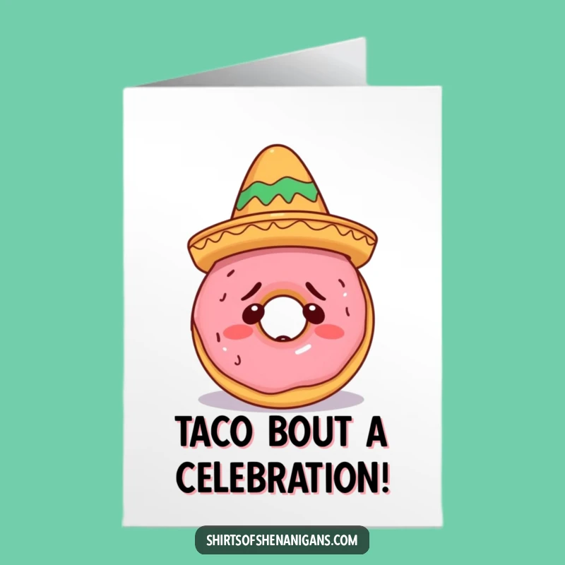 Free Printable Doughnut Congrats Card: Fiesta Fun Downloadable Gift