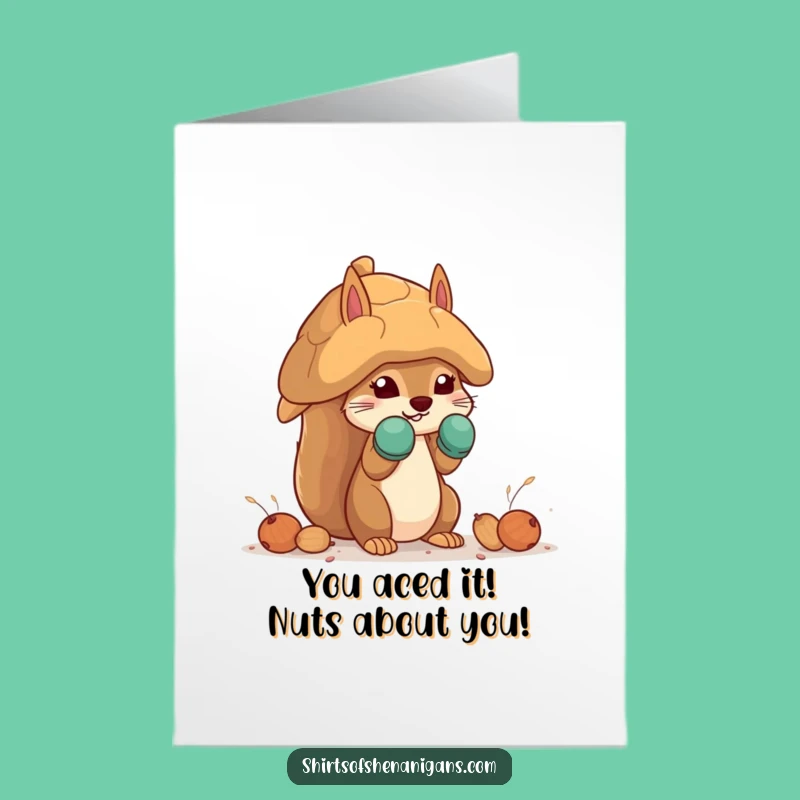 Amusing Squirrel Mittens Free Printable Congrats Card - Nutty Build