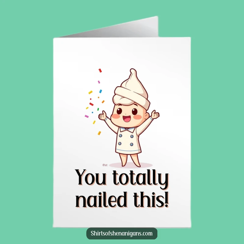 Free Printable Ice Cream Congrats Card: Funny Juggling Cones Downloadable Gift
