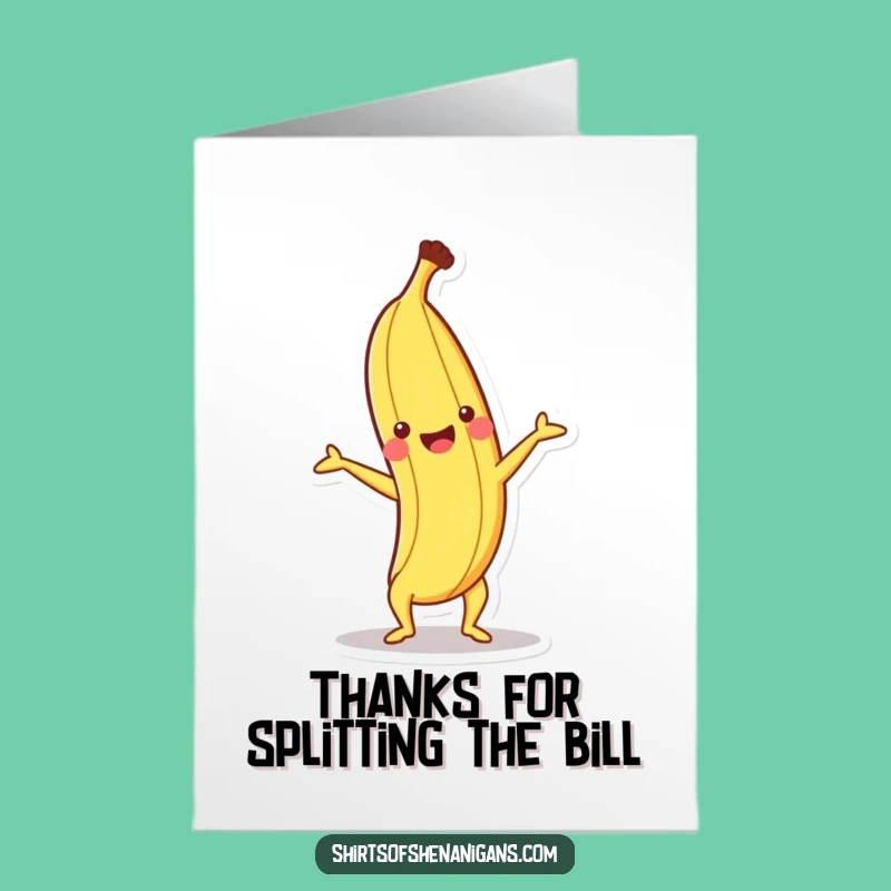 Free Printable Banana Handstand Thank You Card - Funny Downloadable for Appreciating Support