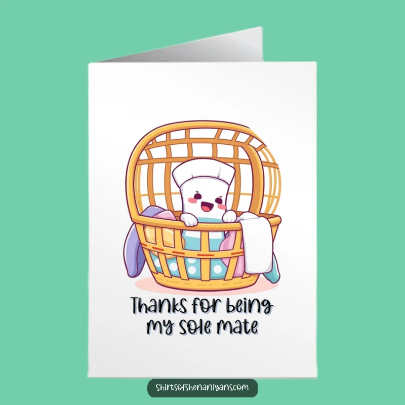Free Printable Giggling Sock Thank You Card - Funny Downloadable for Appreciating Escapes