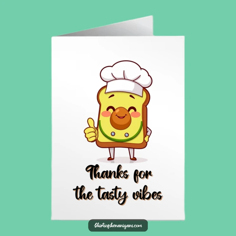 Free Printable Avocado Toast Chef Thank You Card: Best Downloadable for Grateful Foodies