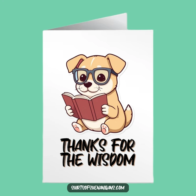 Free Printable Thank You Card: Dramatic Dog's Bookish Thanks