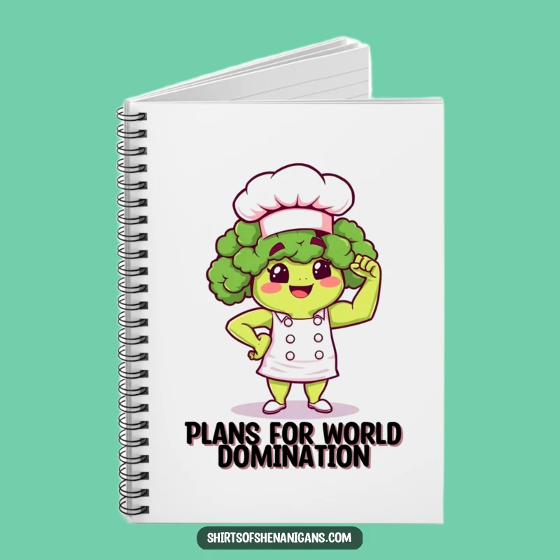 Funny Broccoli Chef Notebook: Strong Veggie Journal, Perfect Funny Gift Diary