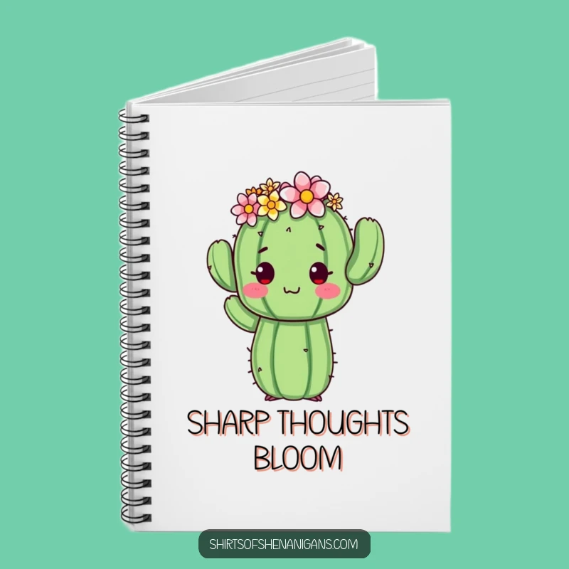 Funny Cactus Notebook: Awkward Flower Crown Pose - Creative Journal Gift