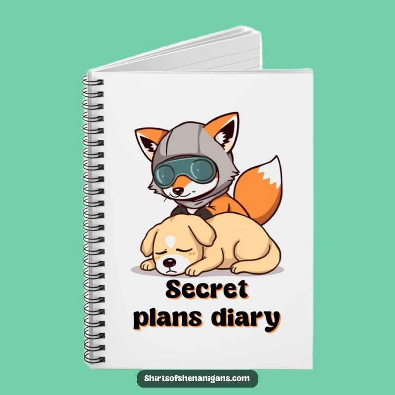 Funny Fox Disguise Notebook: Jot Down Ideas with Hilarious Animal Art