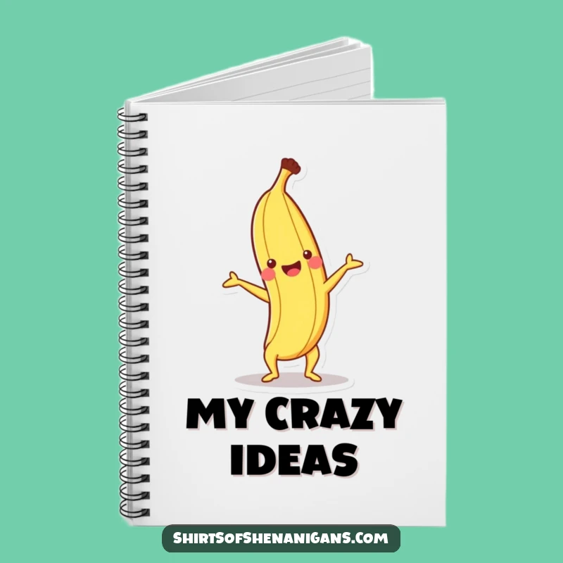 Funny Happy Banana Notebook: Fruit humor, handstand design, perfect funny gift for jotting ideas.