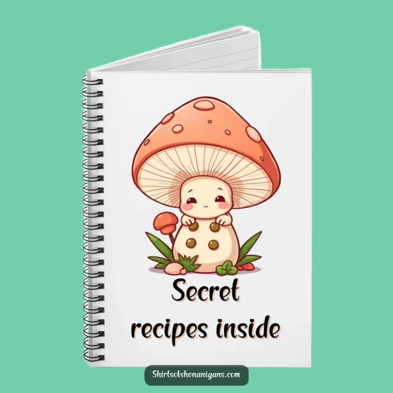 Funny Mushroom Chef Notebook: Shy Baker Journal, Perfect Funny Gift Diary
