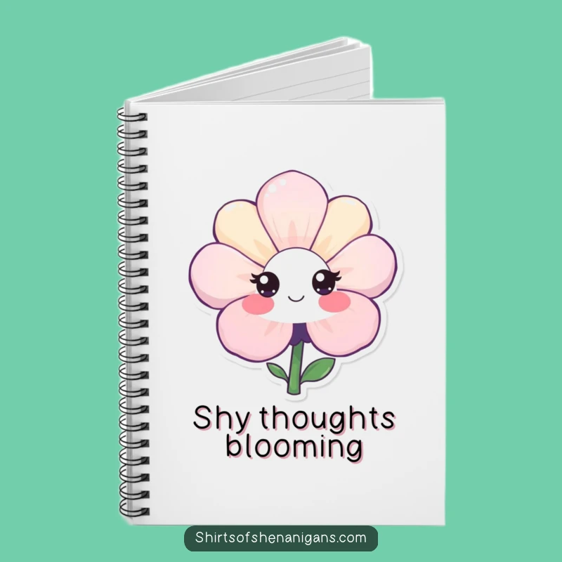 Funny Shy Flower Smile Notebook: Jot Down Ideas with Cute, Gentle Humor