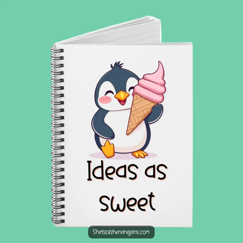 Funny Giddy Penguin Notebook - Cheerful Journal for Happy Thoughts