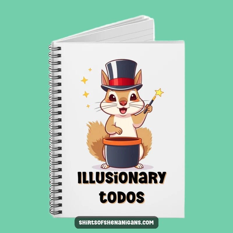 Funny Magic Squirrel Notebook: Capture Your Illusions with Nutty Brilliance!