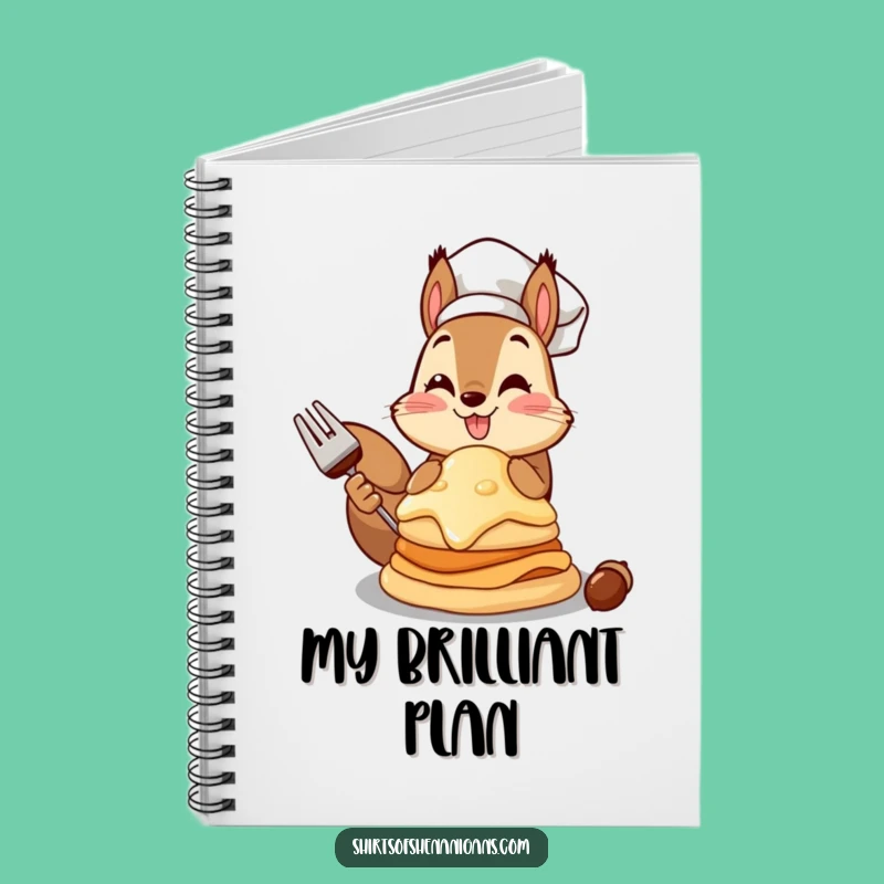 Funny Squirrel Chef Notebook - Acorn Pancake Journal Gift