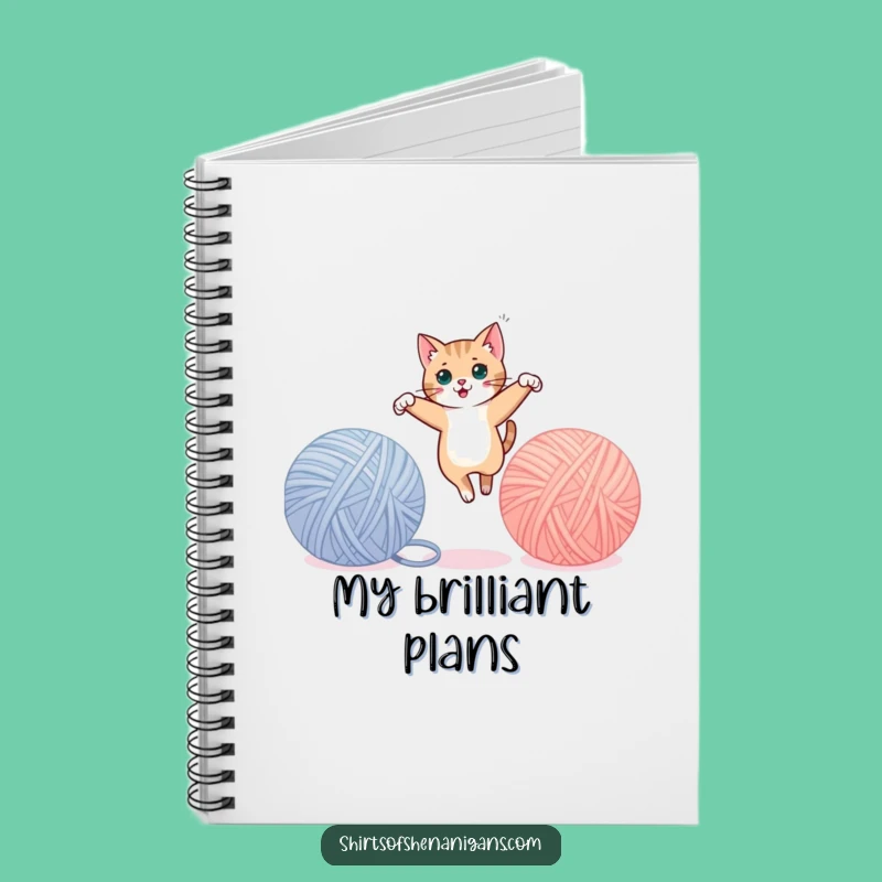 Funny Cat Yarn Notebook - Jot Down Playful Ideas