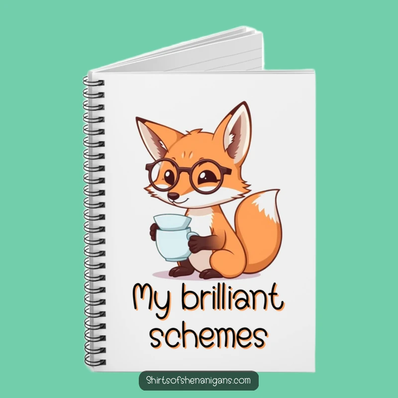 Funny Fox Monocle Notebook: Dramatic Tea Sipping Journal Gift