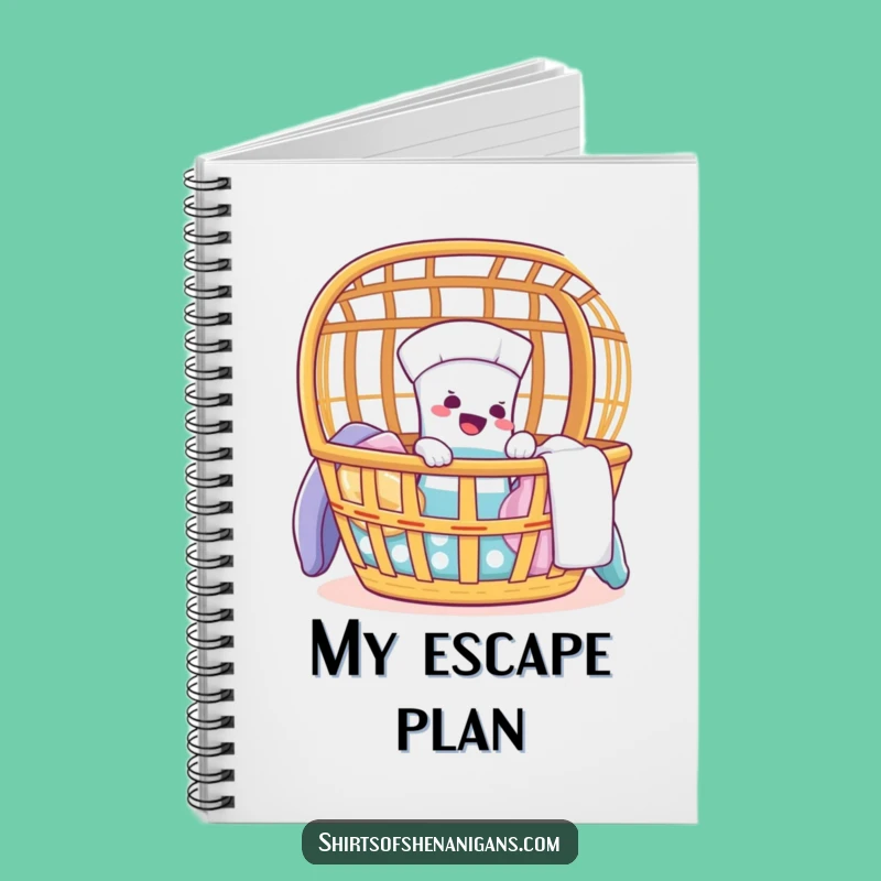 Funny Giggling Sock Notebook: Laundry humor, escape design, perfect funny gift for note-taking.