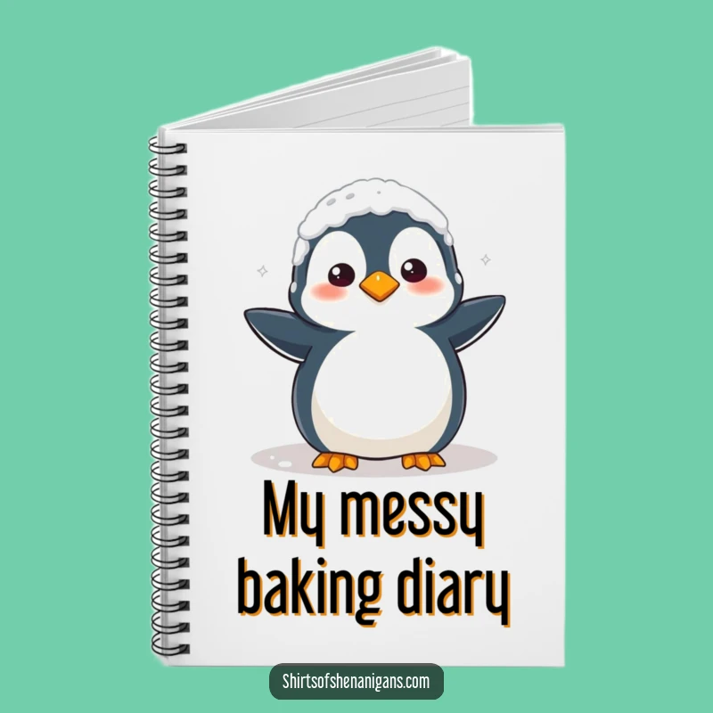 Funny Penguin Baking Notebook: Clumsy Flour Mess, Jot Down Recipes Hilariously!