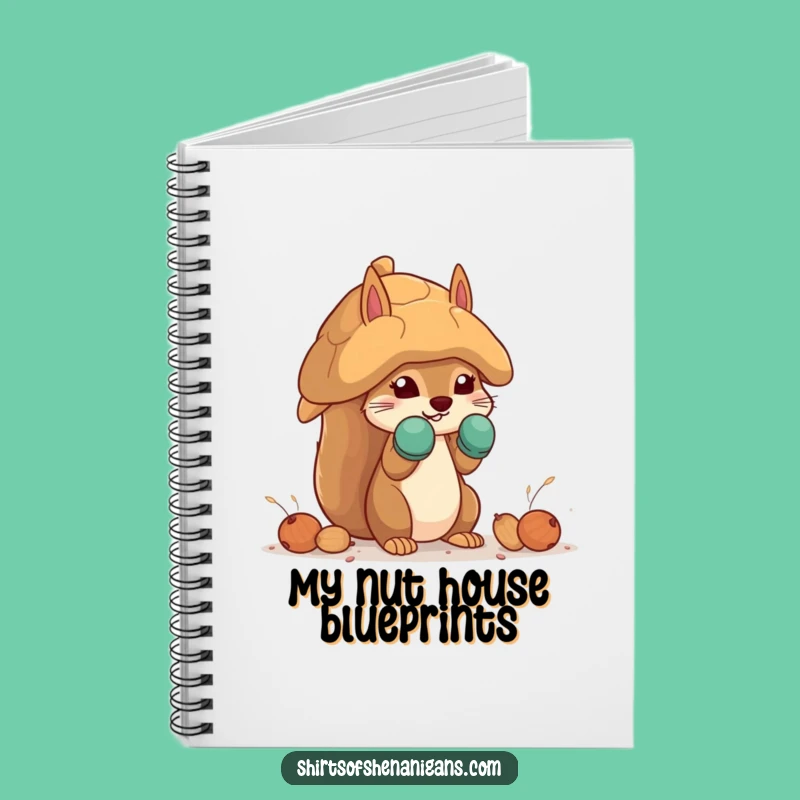Funny Squirrel Mittens Notebook: Nut House Builder Journal Gift
