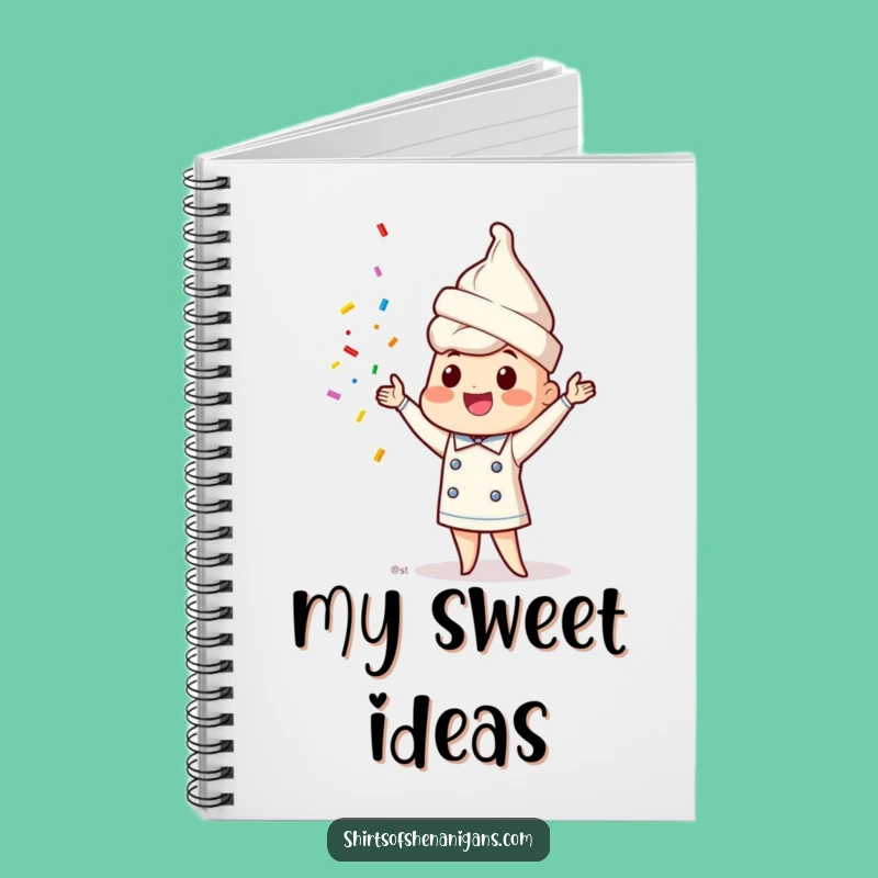 Funny Ice Cream Chef Notebook - Juggling Sprinkles Journal Gift