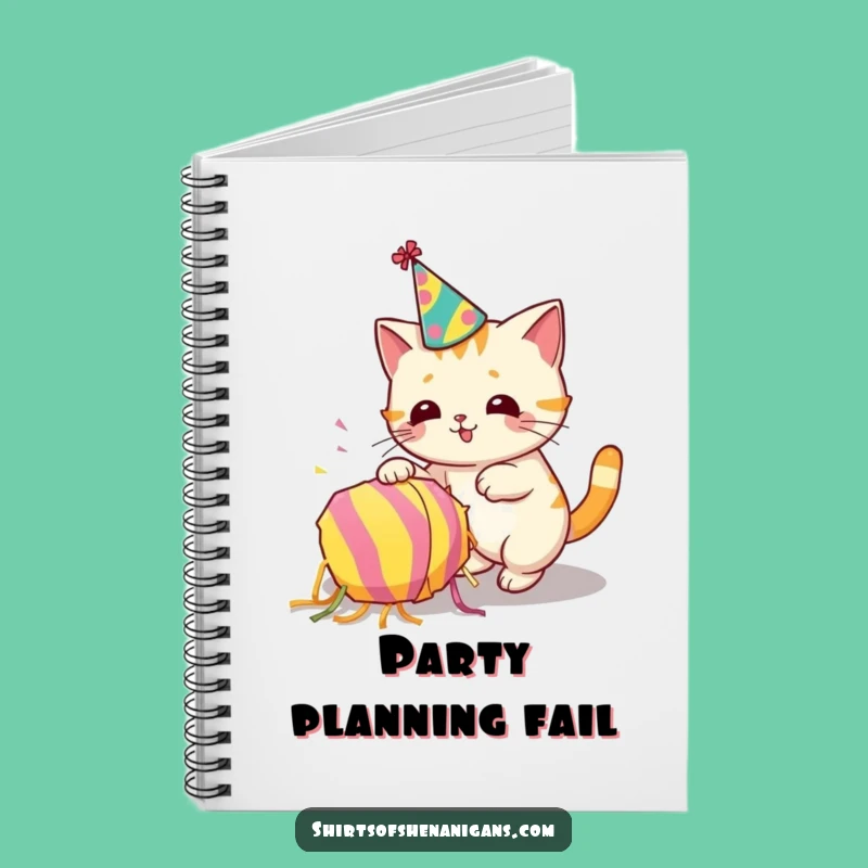 Funny Party Planner Notebook: Cat Chaos for Jotting Funny Gifts