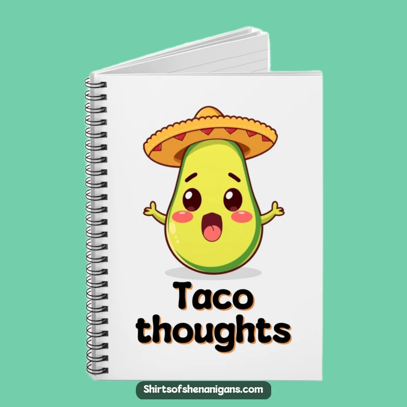 Funny Avocado Notebook: Jot Down Fiesta Ideas, Foodie Journal, Perfect Funny Gift