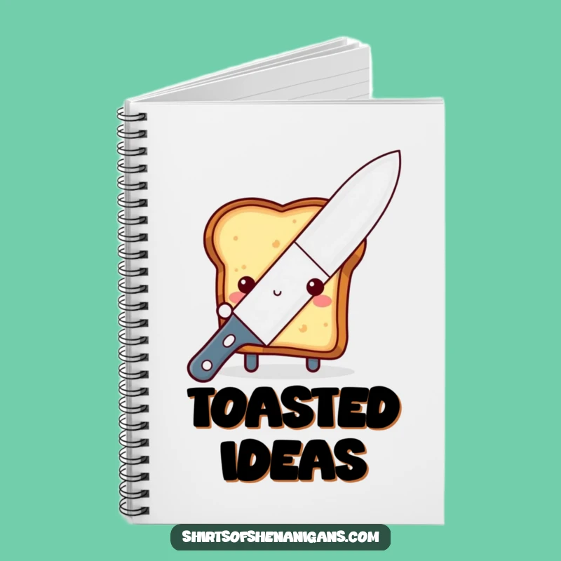 Funny Shy Toast Notebook - Cute Journal for Breakfast Ideas