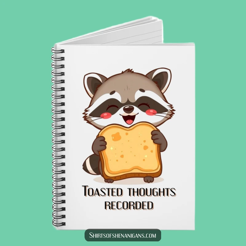 Funny Raccoon Toast Notebook: Burnt Slice Ideas, Jot Down Thoughts Hilariously!