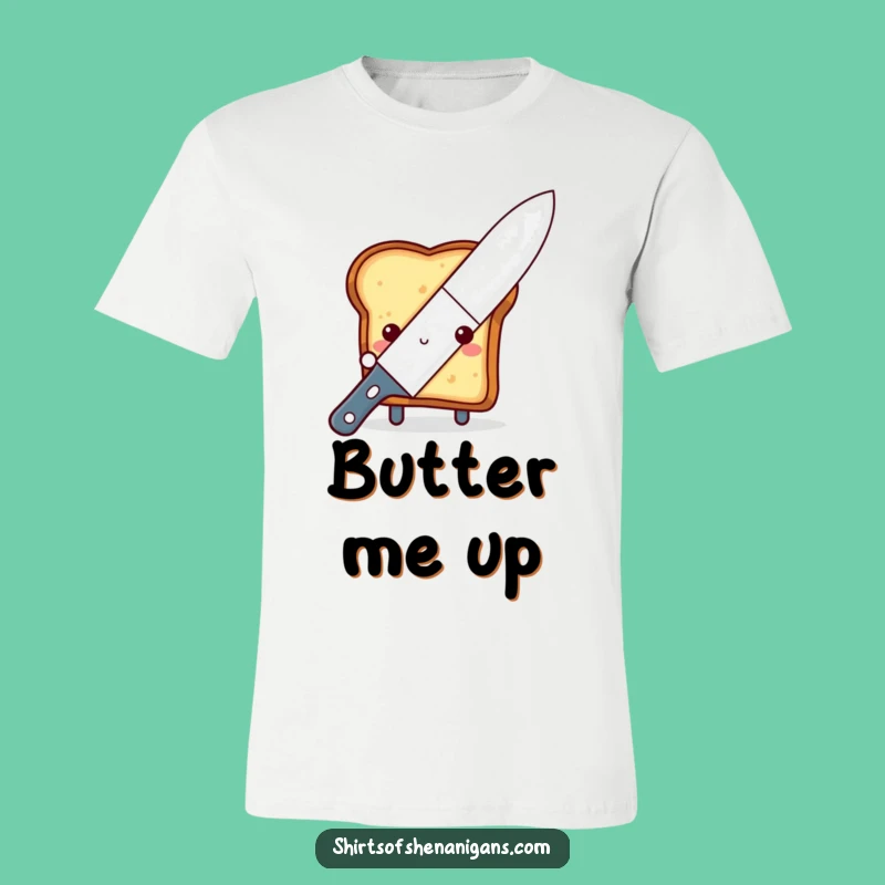 Funny Shy Toast T-Shirt - Cute Peeking Foodie Apparel for Breakfast Fans