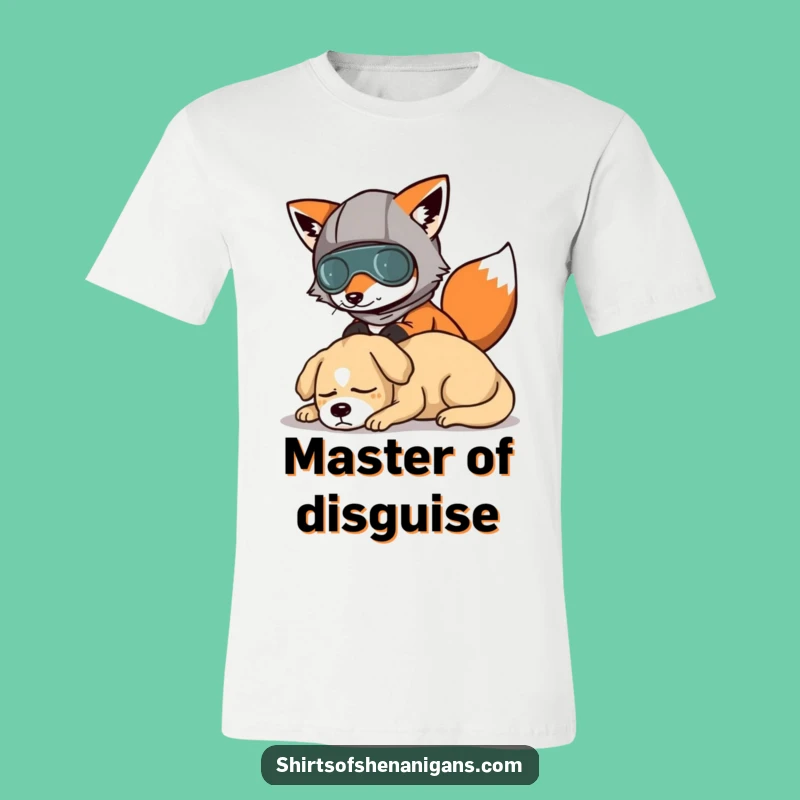 Funny Fox in Disguise T-Shirt: Hilarious Stealthy Animal Tee for Pranksters