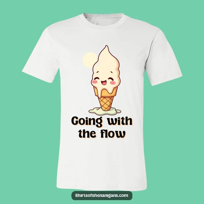 Funny Ice Cream Cone T-Shirt: Melting with Laughter, a Cool Funny Gift!