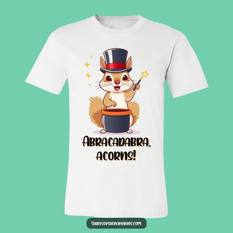 Funny Magic Squirrel T-Shirt: Abracadabra Your Style with Nutty Tricks!