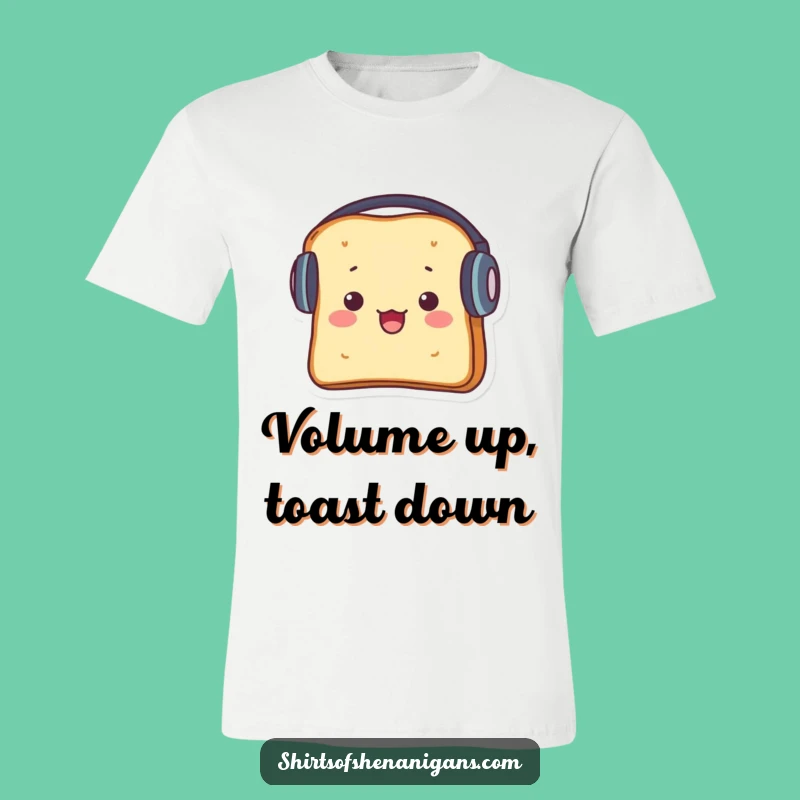Funny Toast Headphones T-Shirt: Rock Out in Style, a Cool Funny Gift!