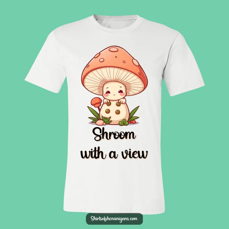 Funny Mushroom Chef T-Shirt: Shy Baker Hiding, Ideal Funny Gift