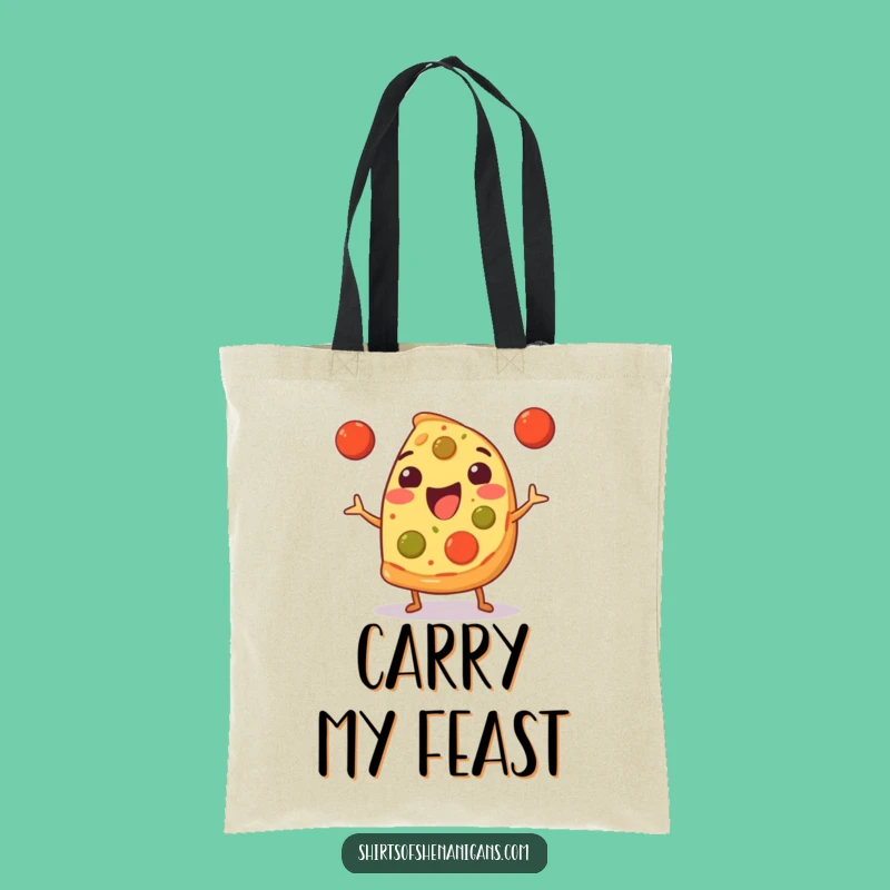 Funny Pizza Juggler Tote Bag: Foodie Accessory, Perfect Funny Gift for Pizza Fans