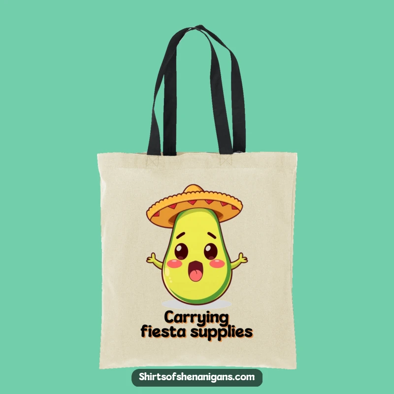 Funny Avocado Tote Bag: Fiesta Essential, Stylish & Fun, Perfect Funny Gift