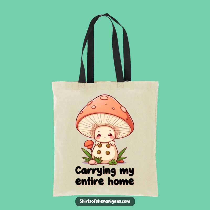 Funny Mushroom Chef Tote Bag: Shy Baker Essentials, Perfect Funny Gift