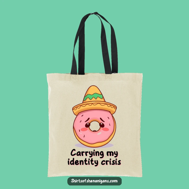 Funny Doughnut Sombrero Tote Bag: Carry Your Snacks with This Funny Bag