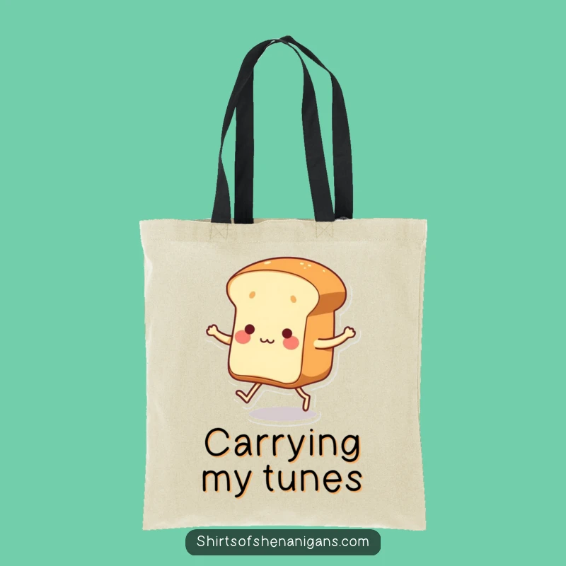 Funny Dancing Bread Tote Bag: Quirky Baked Goods Accessory, Hilarious Gift