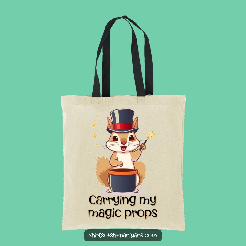 Funny Magic Squirrel Tote Bag: Carry Your Wonders with Nutty Style!