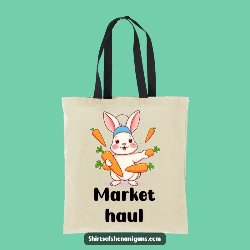 Funny Rabbit Chef Hat Carrot Juggling Tote Bag - Culinary Chic